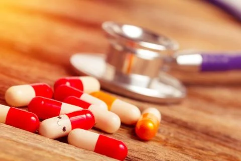 Supplements smiling Stock Photos