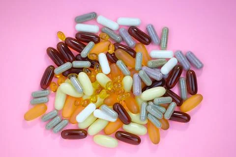 Supplements to support the immune system. Foto stock