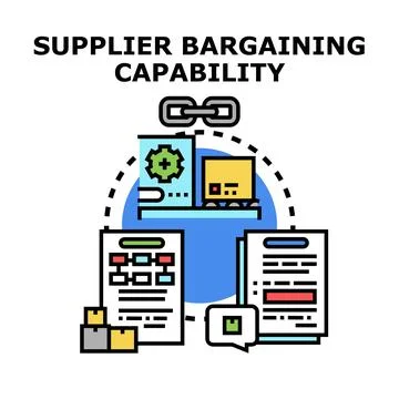 Supplier bargaining capability concept vector illustration Stock Illustration