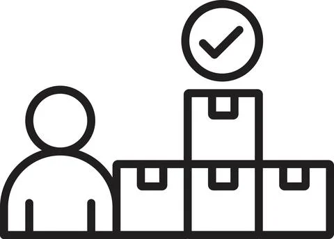 Supplier icon vector 库存插图