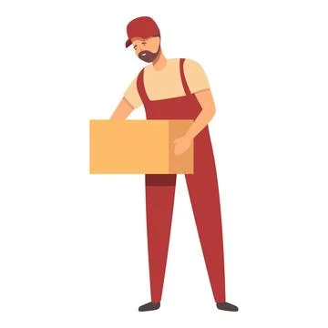 Supplier inventory icon cartoon vector. Manager person Stock Illustration