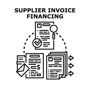 Supplier invoice financing process and funding solution 스톡 일러스트