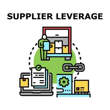 Supplier leverage optimizing global supply chain management Stock Illustration