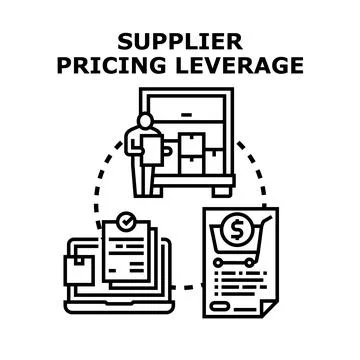 Supplier pricing leverage concept vector illustration Stockillustratie