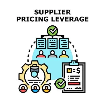 Supplier pricing leverage vector concept illustration イラスト素材