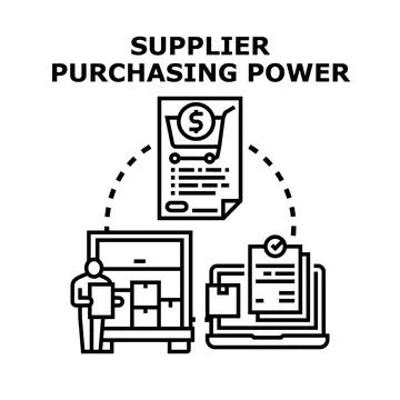 Supplier purchasing power concept vector illustration Stock Illustration
