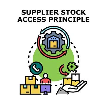 Supplier stock access principle development and management Stock Illustration