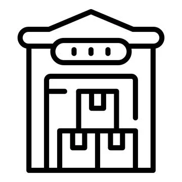 Supplier warehouse icon outline vector. Computer system Stock Illustration