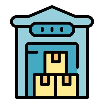 Supplier warehouse icon vector flat Stock Illustration