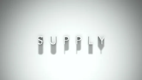 Supply 3D title animation with shadows on a white background Stock Footage 296497325