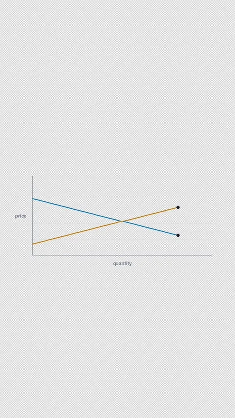 Supply And Demand Clean No Text Economics Curve Alpha 4K Vertical 9x16 Light Видео 339508077