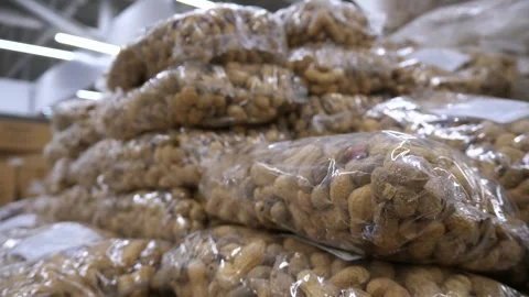 Supply and distribution of peanuts, products. Stock Footage 310747342