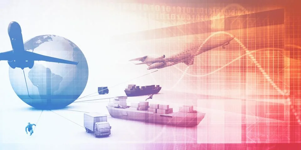 Supply Chain Analytics Illustrazione stock