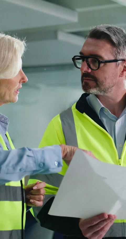 Supply chain, documents and people in warehouse, conversation and storage Stock Footage 329458220