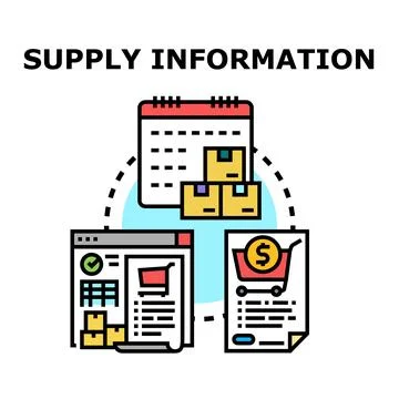 Supply chain information management concept illustration Stock Illustration