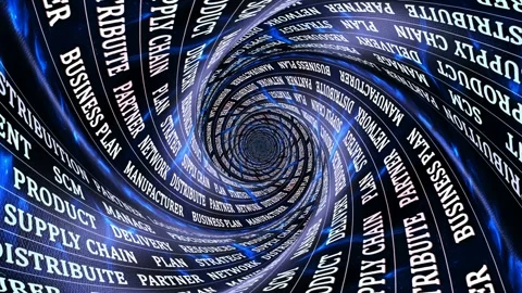 SUPPLY CHAIN Keywords Animation, Background, Loop Stock Footage 270242317