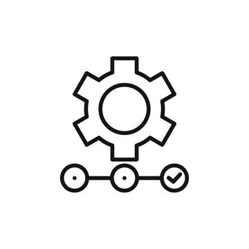 Supply chain logo sign vector outline Stock Illustration