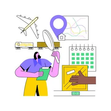 Supply chain management abstract concept vector illustration. Stock Illustration