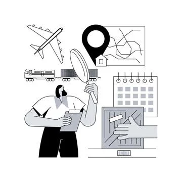 Supply chain management abstract concept vector illustration. Stock Illustration
