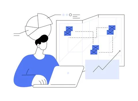 Supply chain management abstract concept vector illustration. Stock Illustration