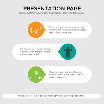 Supply chain management, arm flex, leverage presentation design template in o Stock Illustration