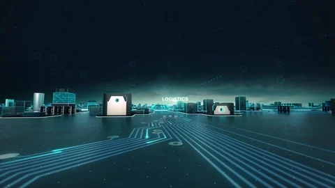 Supply chain management with digital technology concept Video stock 96398347