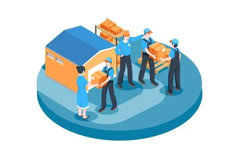 Supply Chain Management Illustrazione stock