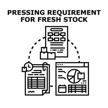 Supply chain management, inventory control, and stock analysis Stock Illustration