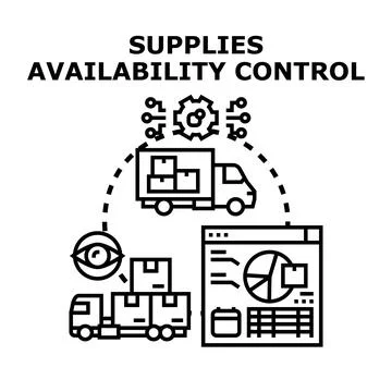 Supply chain management system driving logistics control イラスト素材