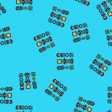 Supply chain planning logistic manager vector seamless pattern Stock Illustration