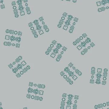 Supply chain planning logistic manager line seamless pattern Stock Illustration