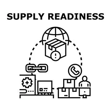 Supply chain readiness concept global logistics planning Stock Illustration