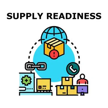 Supply chain readiness concept global logistics planning Stock Illustration