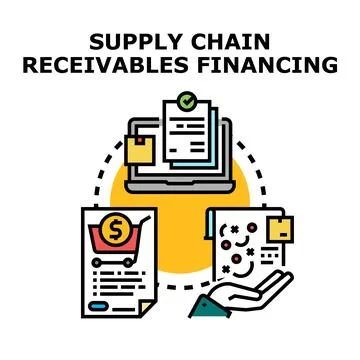 Supply chain receivables financing concept vector illustration Stock Illustration