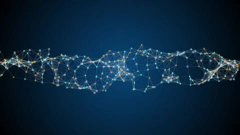 Supply chain smart contract computer code agreement on blockchain network - Stock Footage 263761917