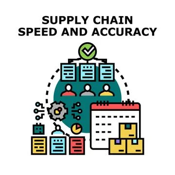 Supply chain speed and accuracy concept vector イラスト素材