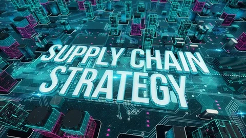 Supply Chain Strategy digital technology hi-tech concept Stock Footage 110315584
