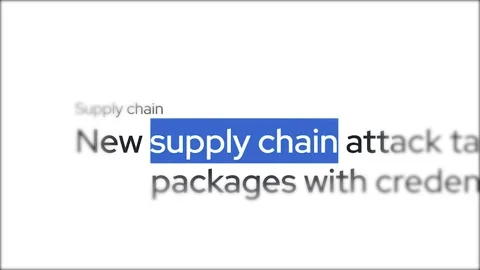 Supply chain text search highlight on screen kinetic typography animation Stock-Footage 335720843