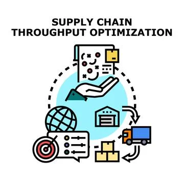 Supply chain throughput optimization cycle concept Stock Illustration