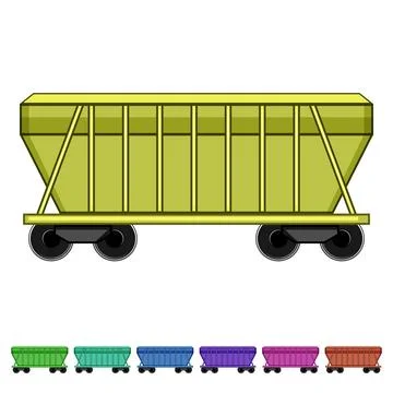 Supply coal wagon cartoon vector graphic Stock Illustration