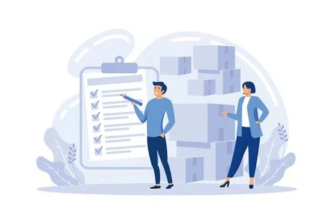 Supply concept. B2B idea, global logistic and transportation service. Compa.. Stock Illustration