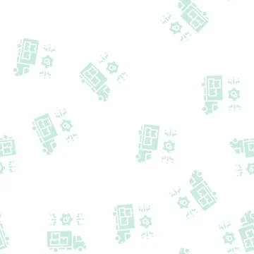 Supply developing glyph seamless pattern Stock Illustration