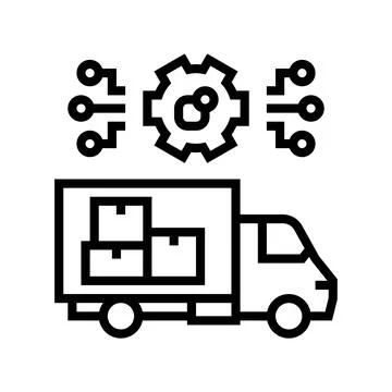 Supply developing line icon vector illustration Stock Illustration