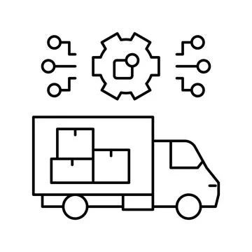 Supply developing line icon vector illustration Illustrazione stock