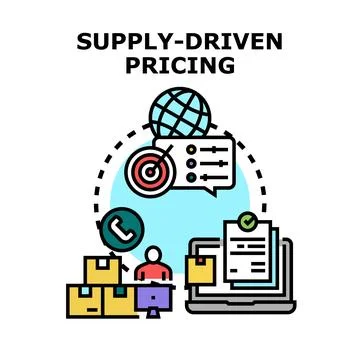 Supply driven pricing strategy managing global distribution 스톡 일러스트