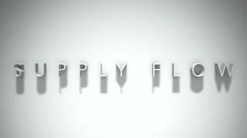 Supply flow 3D title animation with shadows on a white background Stock Footage 297467066
