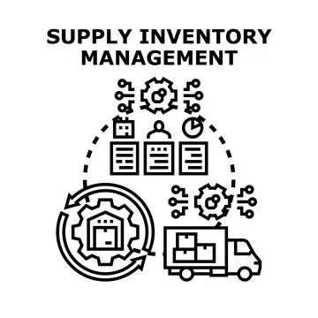 Supply inventory management process and logistics cycle 库存插图