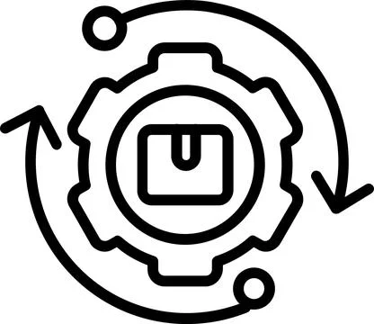 Supply Line Icon Design Stock Illustration