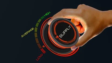 SUPPLY LOW Illustrazione stock