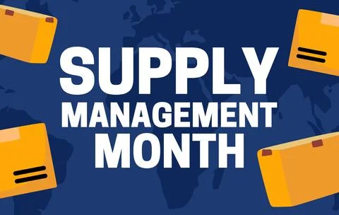 Supply management month for better logistics Stock Illustration